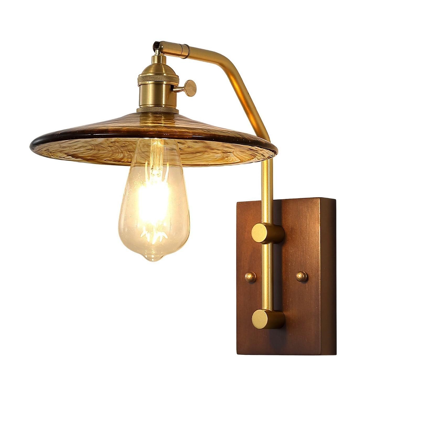 AWEITG Industrial Wall Sconces - Elegant Glass Light Fixtures for Hallway, Bedroom, Kitchen, and Farmhouse