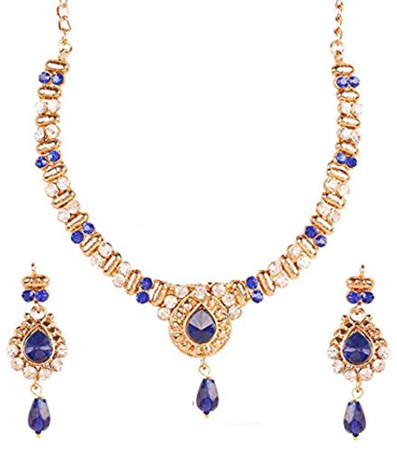 TouchstoneIndian Bollywood Enchanting sleek Bracelet Hand Crafted Rhinestone Crystal in Gold or Silver Tone for Women.