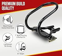 Vista 2 de Mytee Products 7" Motorcycle Wheel Chock Steel for E-Track/X-Track System - Black (2 Pack)