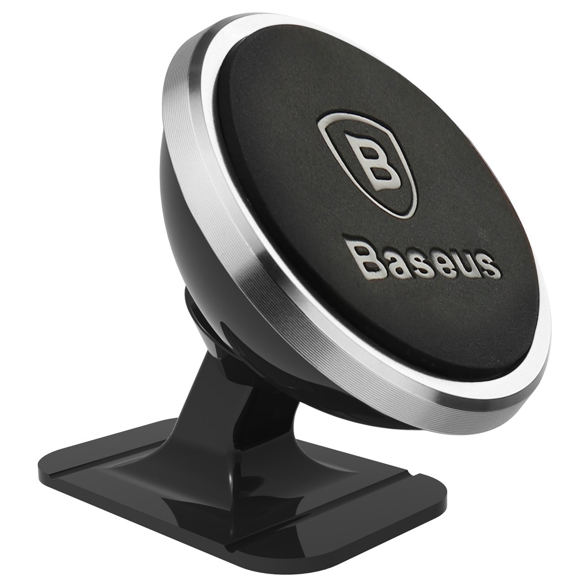 Baseus Magnetic Car Phone Holder for Dashboard With 2 Metal Plates, 360° Rotation Magnetic Car Phone Mount for iPhone 15 Pro Max, 14 13 12 11 XS XR, Samsung S24 Ultra, Huawei P60, Redmi Note 13 & More