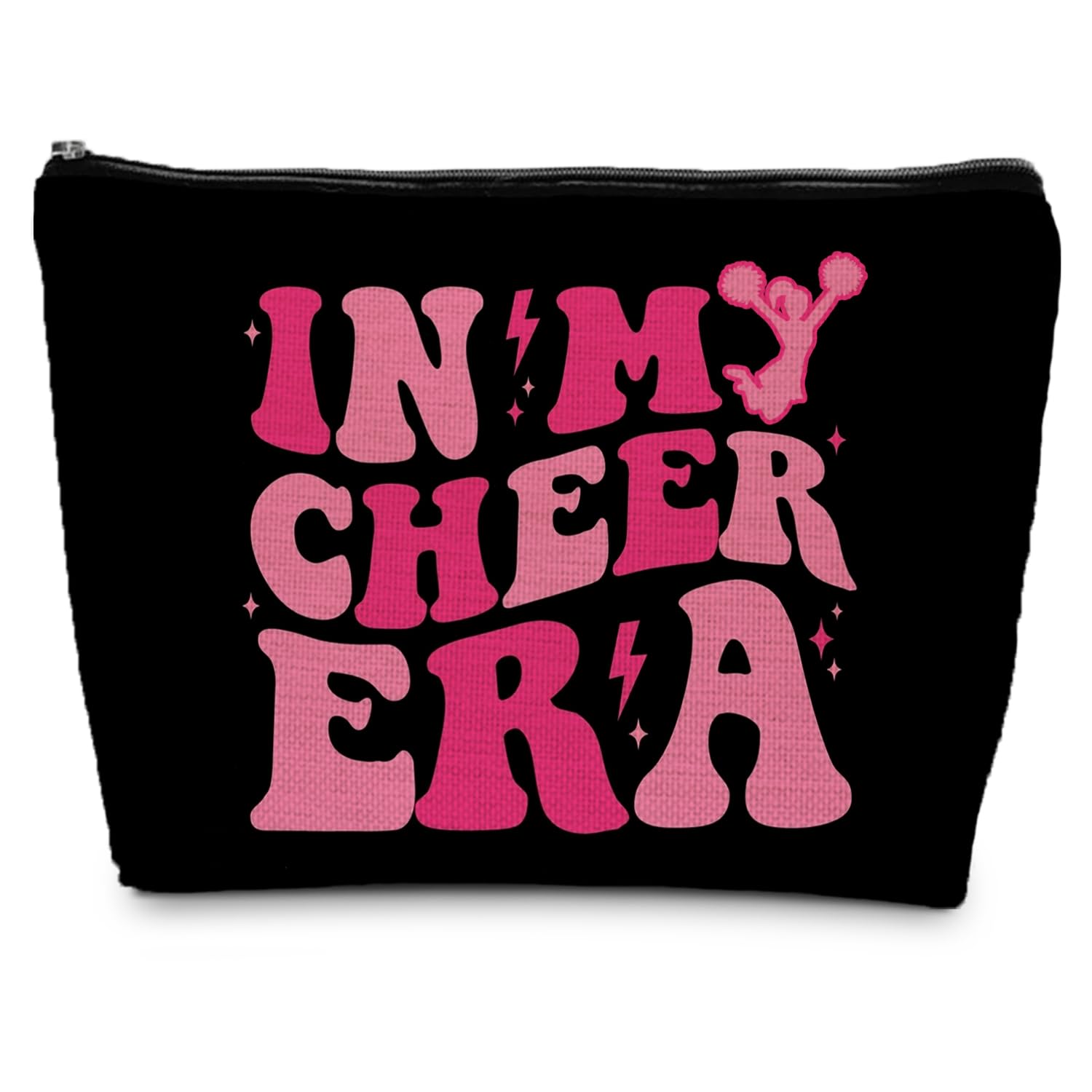 Cheer Makeup Bag Pouch - In My Cheer Era Hot Pink Cosmetic Bag, Perfect Cheerleader Gifts & Accessories