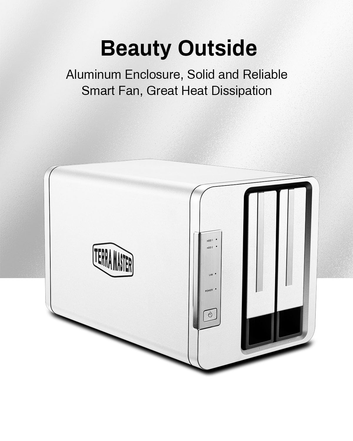 み*と様 Terramaster F2-210 ベイナスメディアサーバー パーソ TERRAMASTER F2-210 2-Bay NAS Quad Core 1GB RAM DDR4 Servidor de