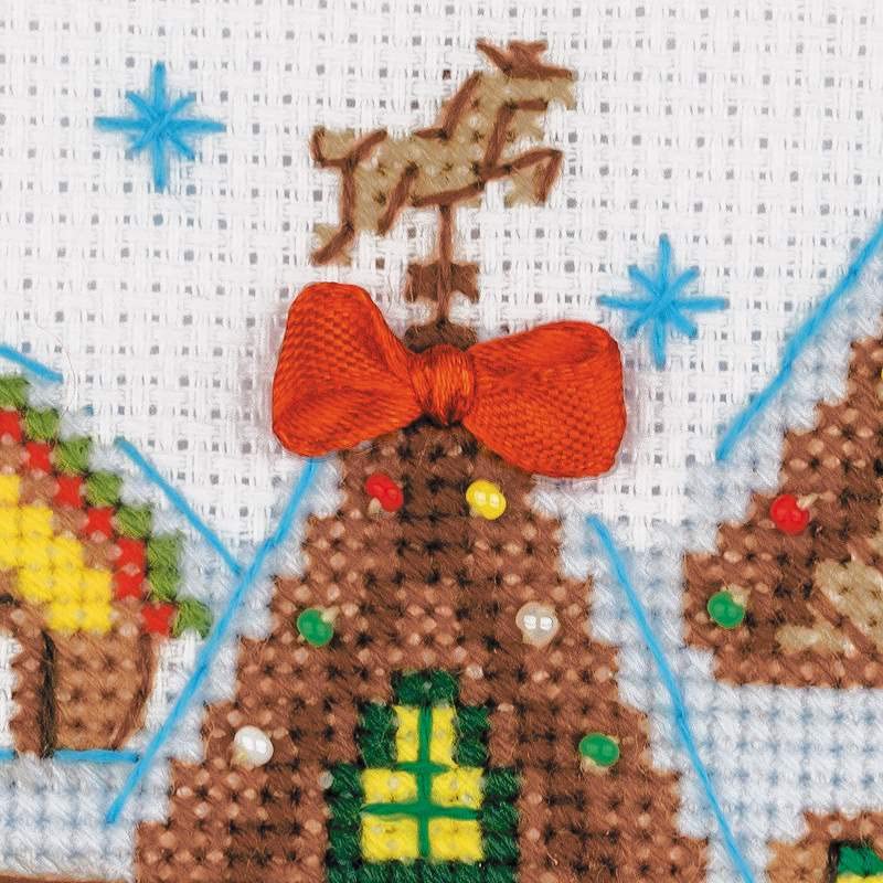 Image of RIOLIS Winter Cabin Counted Cross-Stitch Kit
