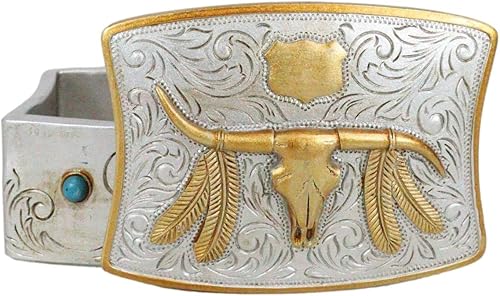 Ebros Gift Rústico Occidental Nativo Americano Indio Longhorn Toro vaca Steer Skull con plumas atrapasueños Joyería decorativa Caja de baratijas