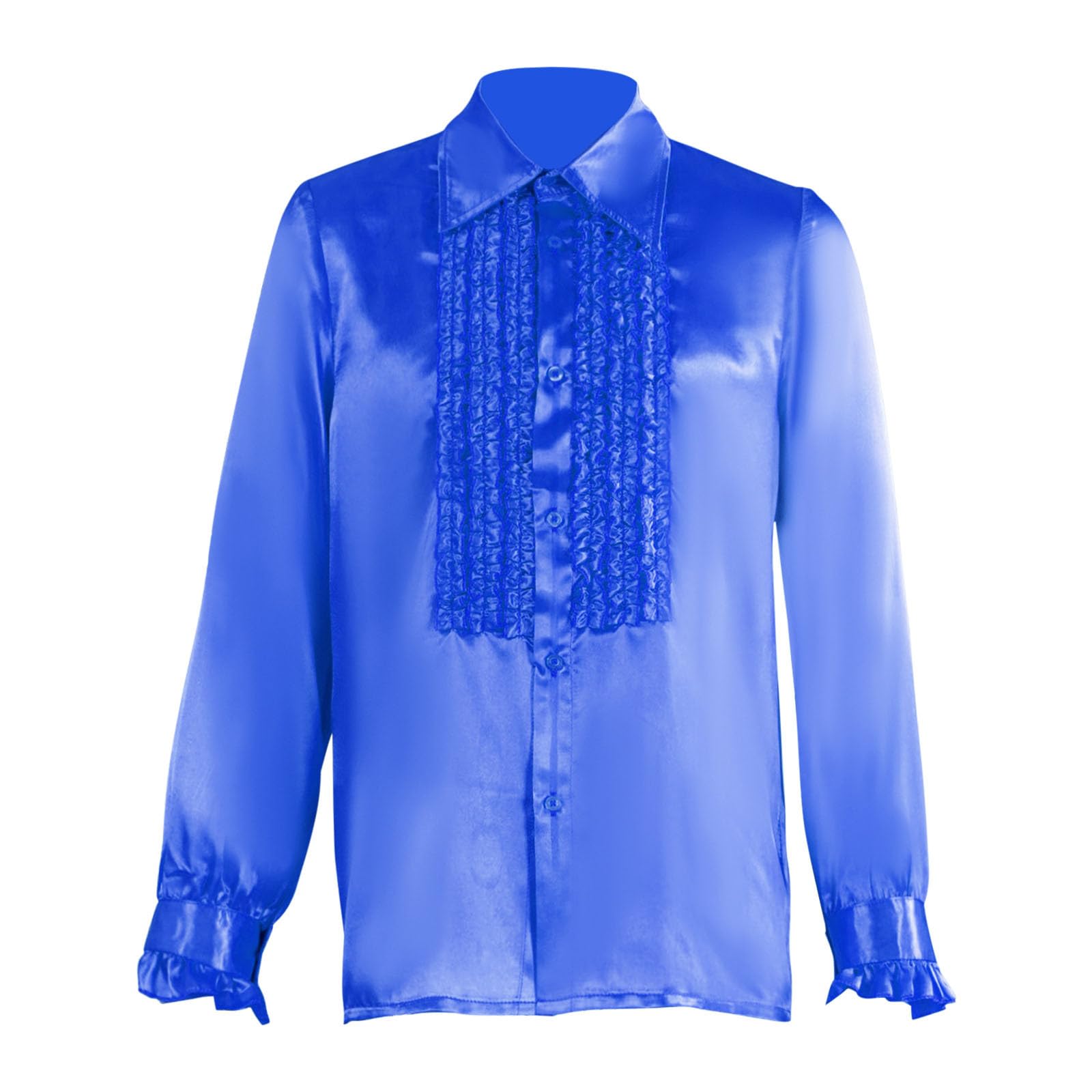 Men Gothic Solid Stage Performance Costume Lightweight Long Sleeve Vintage Loose Costume for Halloween Cosplay