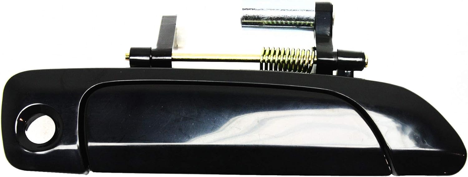 Exterior Door Handle Compatible with HONDA Civic 2001-2005 Front and Rear Door Handle Right Side and Left Side Set of 4 Outside Smooth Black with Keyhole Sedan