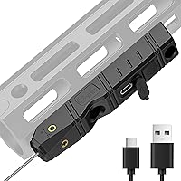 CVLIFE Laser Sight for Rifle, Green/Red/IR Laser Sight Compatible with M-Lok Rail, Rechargeable Low-Profile Tactical Laser for Gun with Strobe Function, Infrared Laser for Night Vision