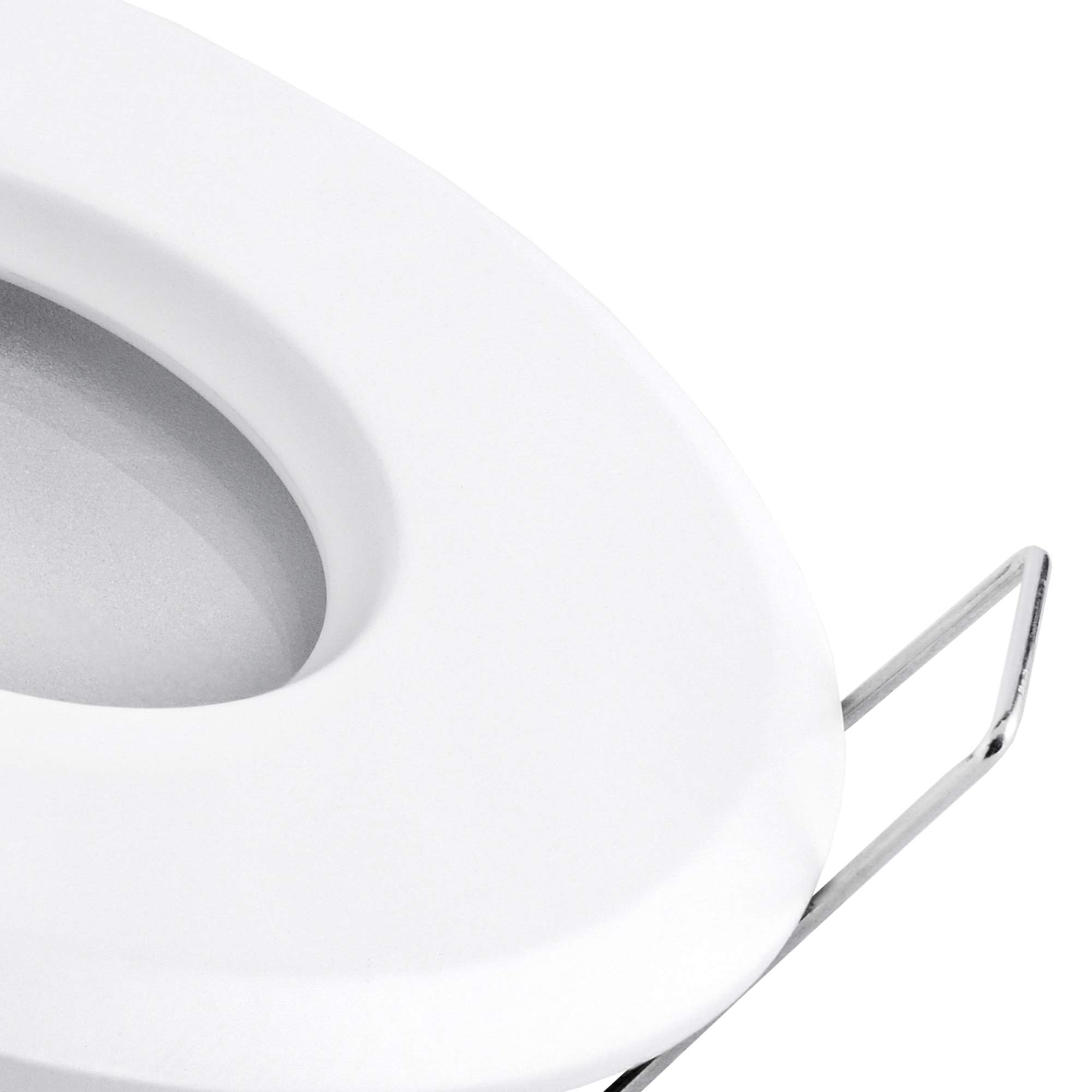 linovum 10x LED Bad Einbaustrahler SET IP65 weiß rund 230V - Ideal für Badezimmer, Küche oder Außen - Licht warmweiß 2W