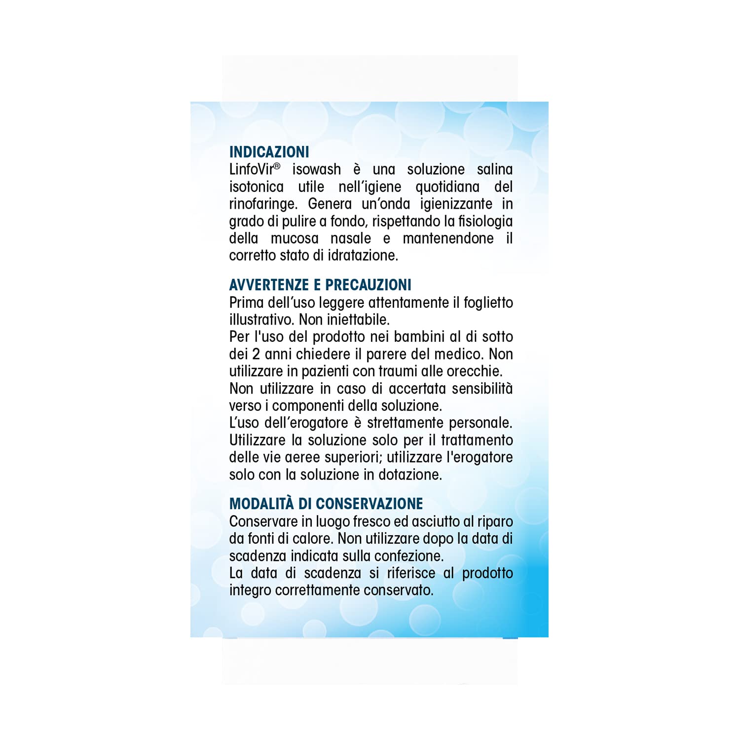 LinfoVir® ISOWASH Soluzione Isotonica per Lavaggi Nasali Adulto e Bambino 8 Flaconi Monodose da 60ml Kit Completo Erogatore a Soffietto Pulizia Naso e Detersione Delicata per Adulti e Bambini