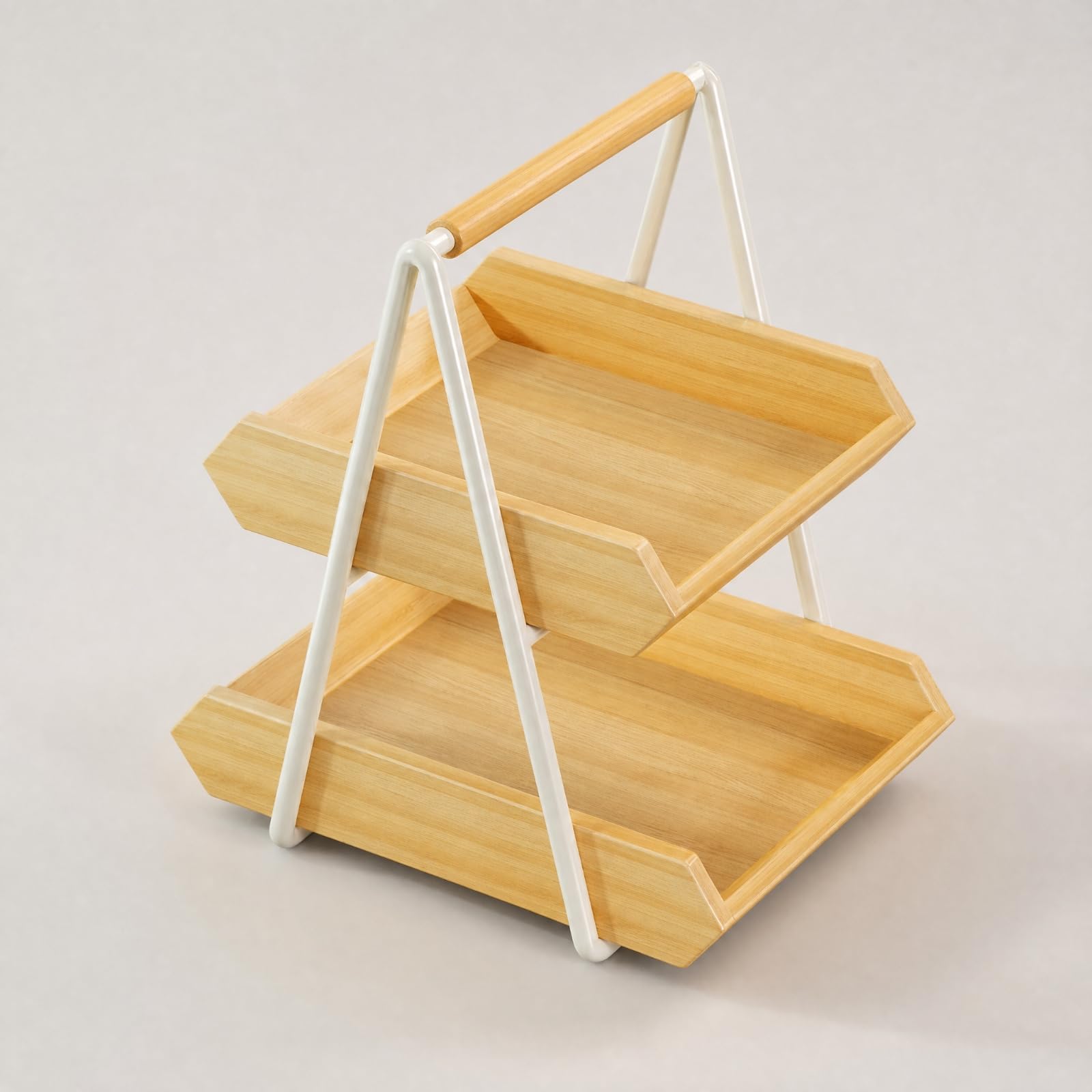 Étagère Table à Structure En A Plateaux Multifonctionnel Porte- à Plateaux En Bois Poignée peu Encombrant pr Cuisine, lon, L