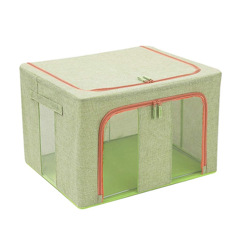 ETRGFTHU Storage Box Fabric Storage Box King Wardrobe Foldable Baina box Moving Artifact Good Sealing a Breathable Healthy and Odorless(Light green)