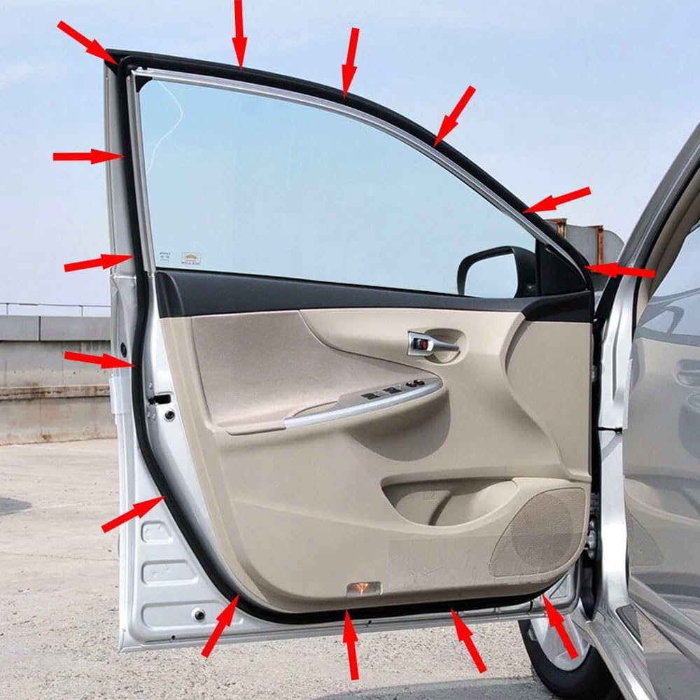 for Toyota Corolla 2014-2018 Front Left Driver Side, Right Passenger Side Door Rubber Weatherstrip Seal Strip Trim Replacement (Front Left Driver Side)