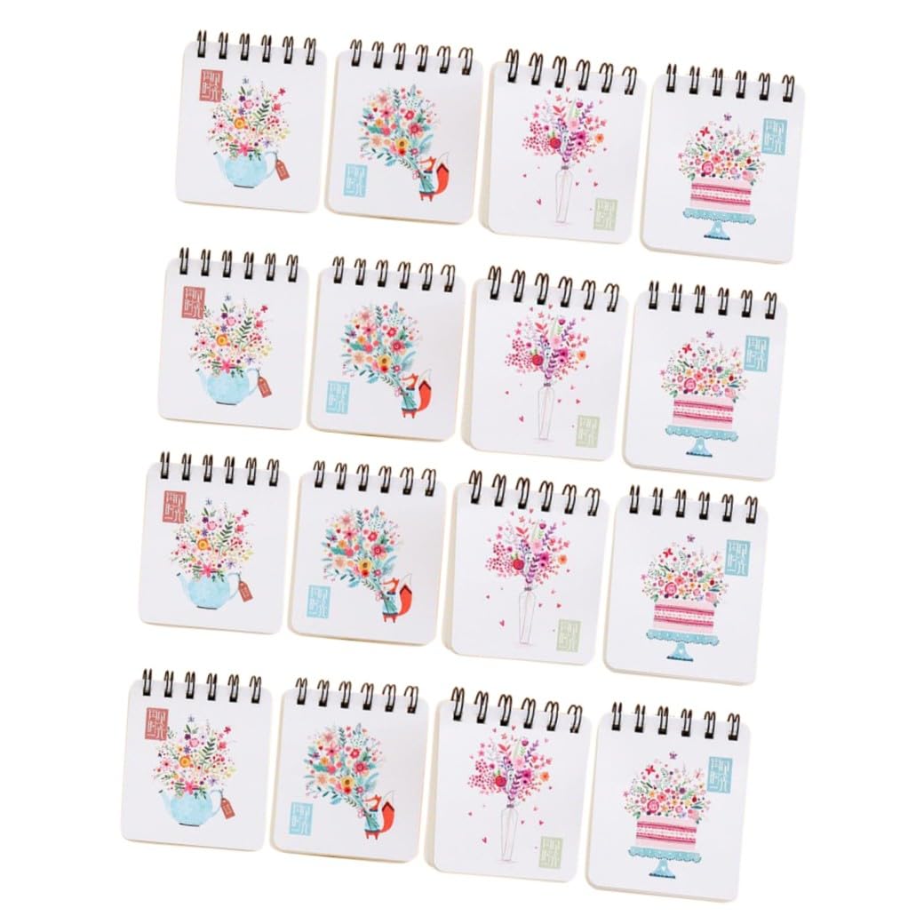 DOITOOL 2 Ensembles Carnet À Spirale Cartoon Bloc Notes Portable Pratique Pour Bureau Et École Fournitures Scolaires Plusieurs styles 8 Pièces * 2