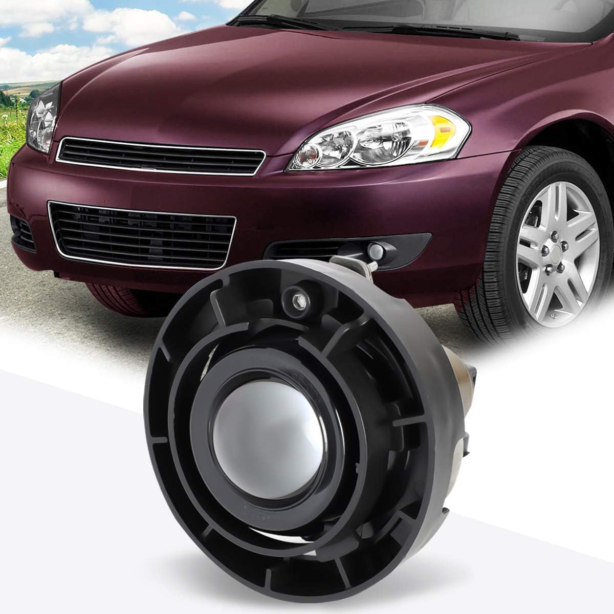 PM PERFORMOTOR [Left or Right Side] Front Bumper Fog Light Lamp Compatible with Chevy Cobalt/GMC Canyon 05-10