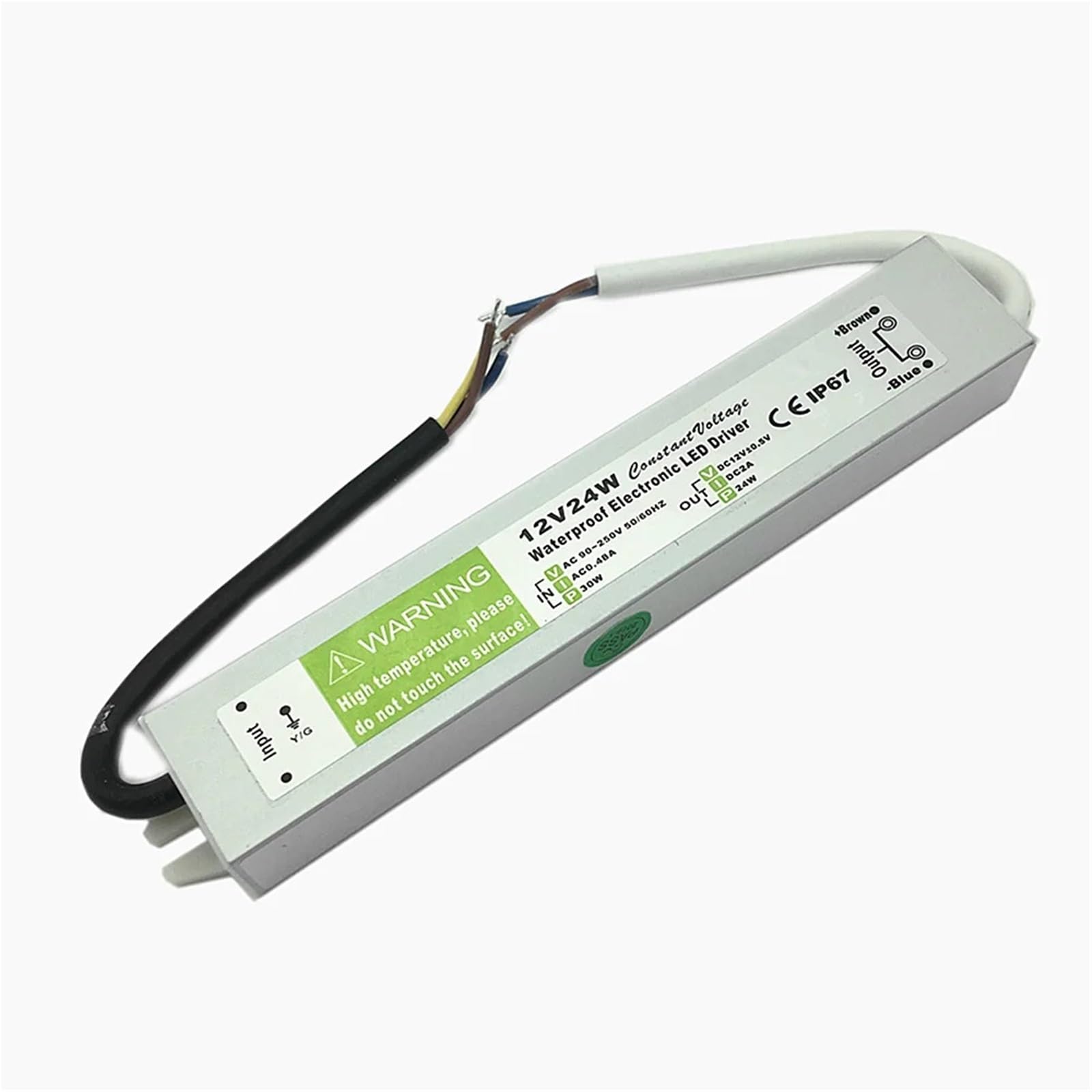 Driver LED impermeabile IP67 Ac dc 12V/24V 10W 15W 20W 25W 30W 36W 45W 50W 60W 80W 100W 120W 150W Alimentatore(DC 12V,45W)