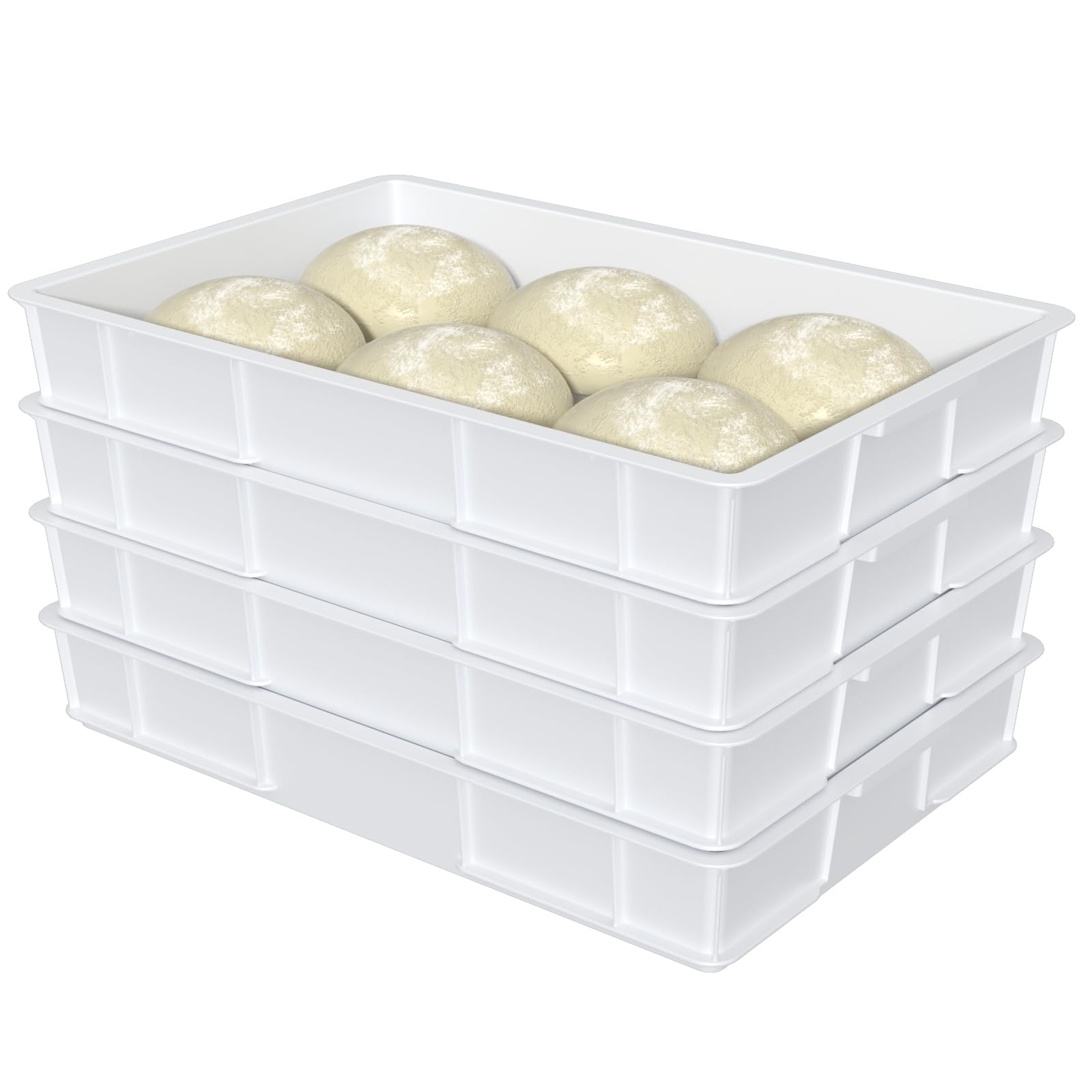 Dough proofing trays, plastic pizza dough container with lid Wholesale