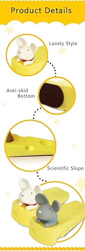 Miniatura 3 de HavasuOnline - Tope para puerta de ratón, color blanco, diseño de animal decorativo