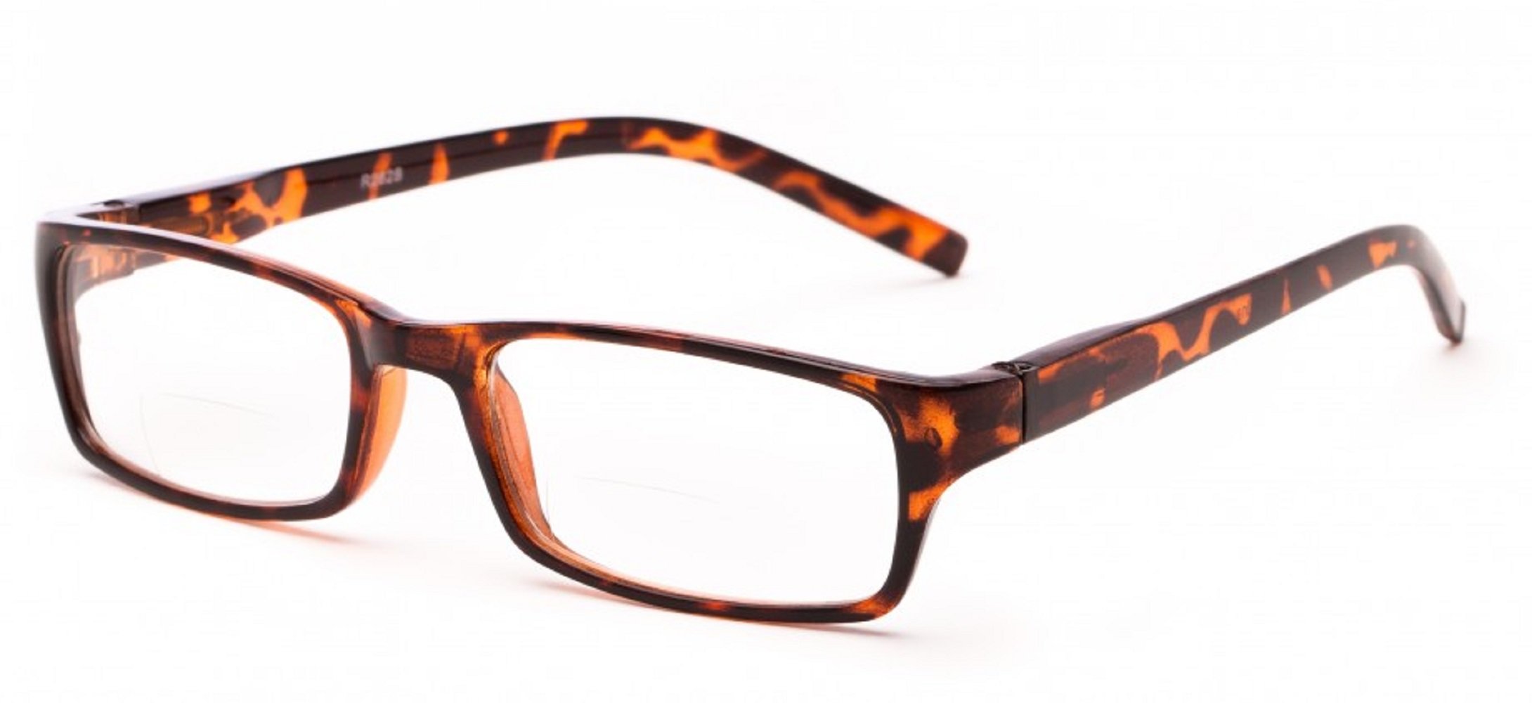 The Vancouver Unisex Vintage Retro Square BIFOCAL Readers + 1.25 Tortoise