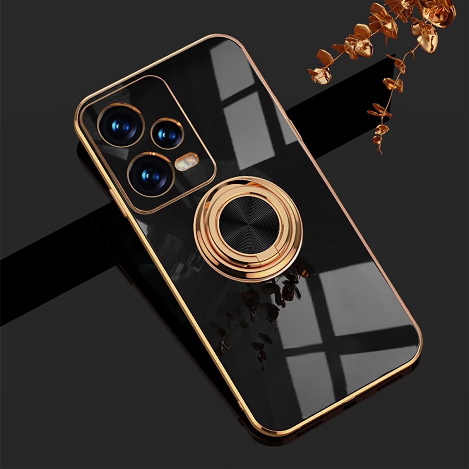 ESONG Cover per Xiaomi Redmi Note 12 Pro 5G,Custodia in Pelle Flip Cover Xiaomi Redmi Note 12 Pro 5G,PC/PU Placcatura Specchio Finestra Case Protezione Custodia,Xiaomi Redmi Note 12 Pro 5G-blu