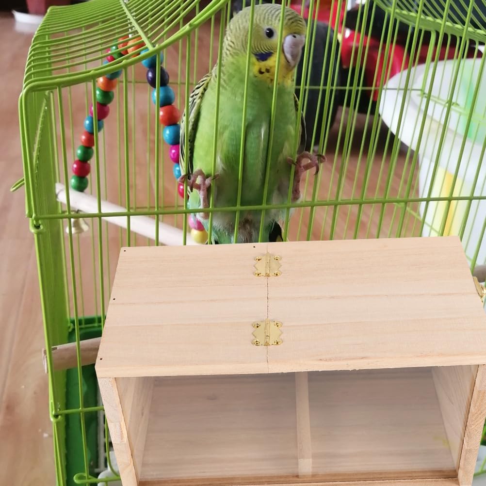 Levemolo Domek lęgowy dla papug - Drewniany domek dla ptaków, budka lęgowa nierozłączek, budka lęgowa ptaków, artykuły nimfy, kanarka, woliera papużki falistej