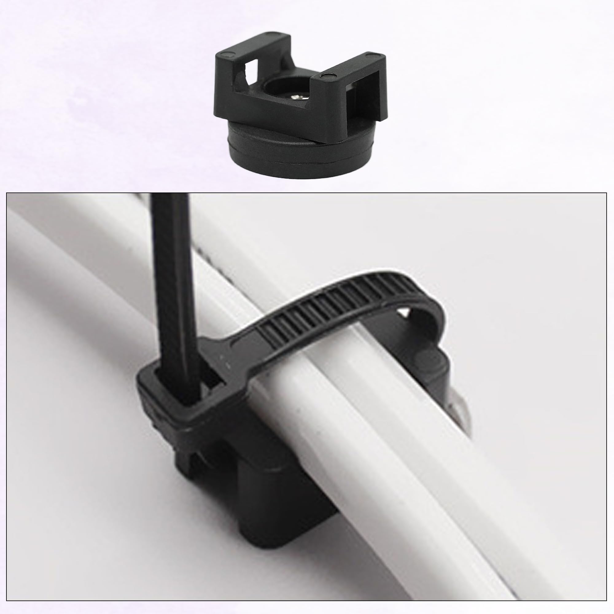 20 pzz Supporto fascette e cavi a sella ampiezza 4,5 mm, colore: Nero 20 pzz Supporto fascette e cavi a sella ampiezza 4,5 mm, colore: Nero