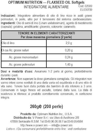 Miniatura 2 de Ultimate Nutrition Suplemento dietético de aceite de linaza, incluye Omega 3 y 6 ácidos grasos esenciales, apoya la salud cardiovascular y el