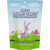 Vista 2 de Bolsa de pedos de conejo, algodón de azúcar de vainilla, gracioso relleno para cesta de Pascua para todas las edades, regalo de cumpleaños único