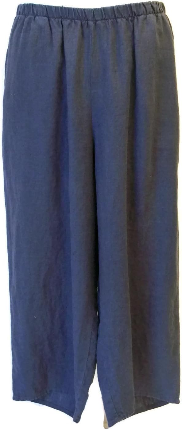 Flax Women's Linen Floods Pant Shark (Grey) Homespun Heavy Weight