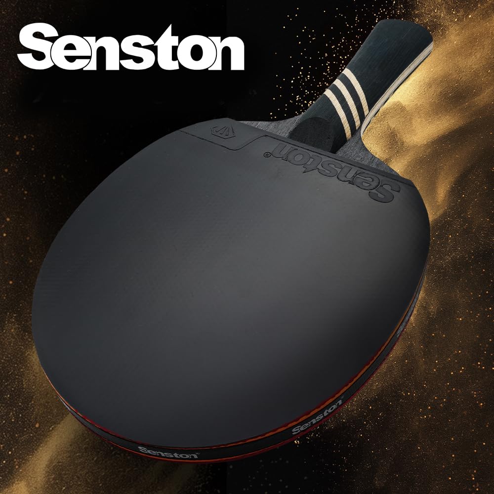 Senston Raqueta de ping y pong profesional con tecnología de carbono, juego de raquetas para avanzados, control superior para competición