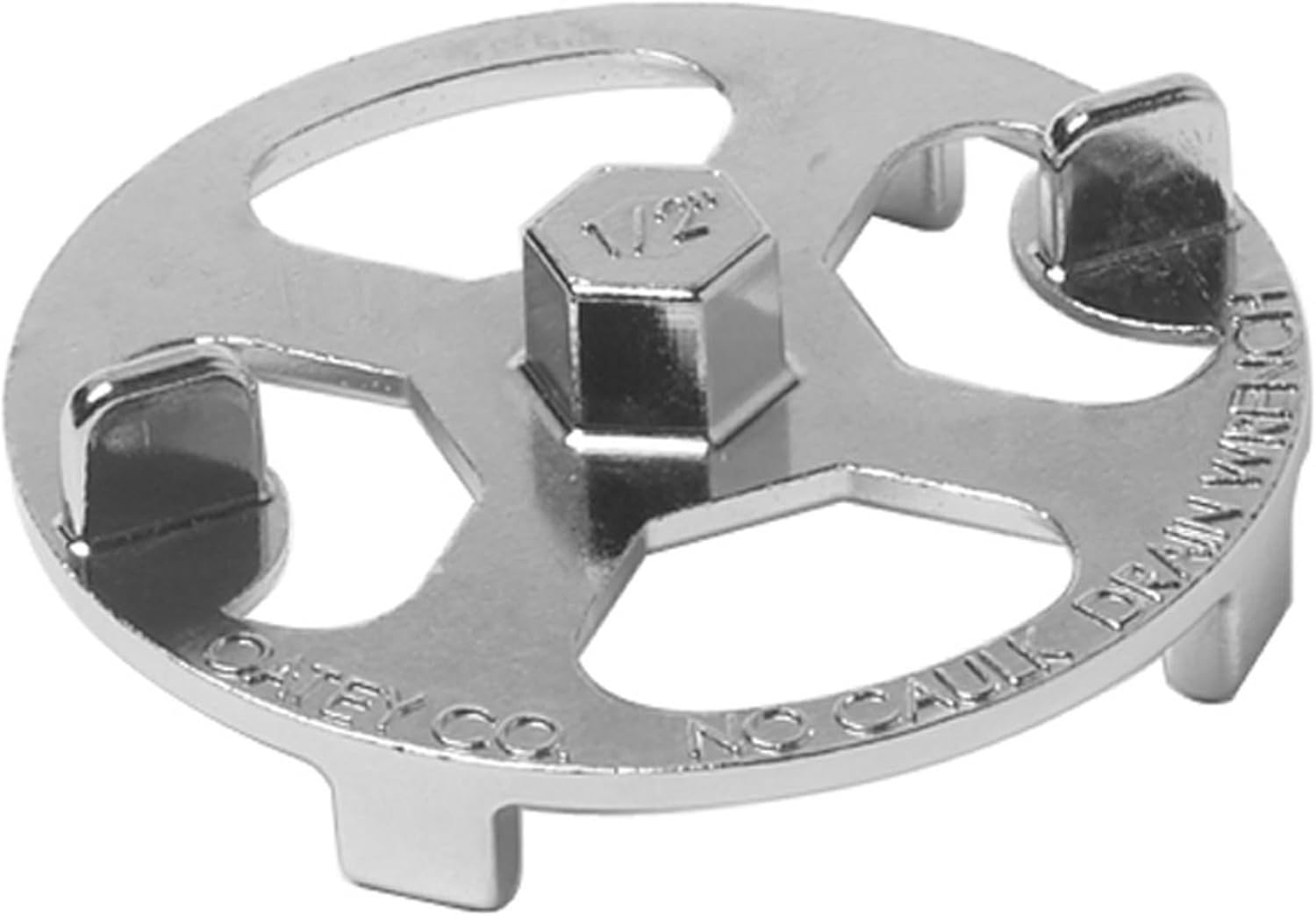 Oatey 42239 Brass and Plastic NoCalk Shower Drain Wrench, Stainless Steel, Bathtub Drains