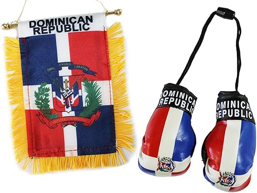 Flagline República Dominicana - Combo de guante de boxeo y colgador de ventana