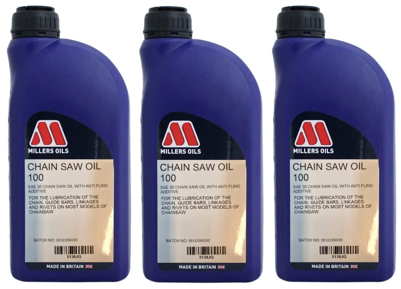 Millers Oils Aceite para motosierra 100 SAE 30, 3 litros