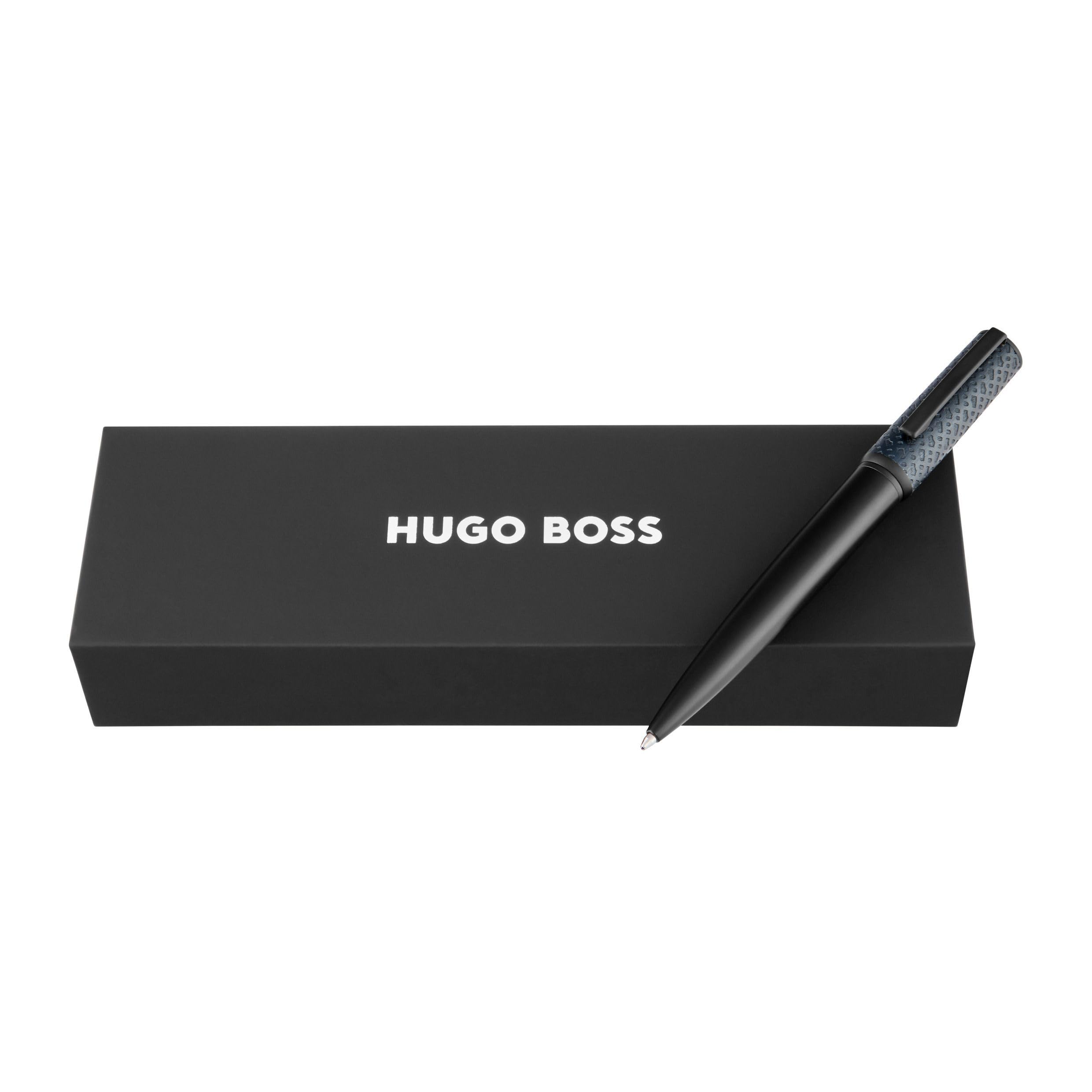 Hugo Boss Arche Monogram Kugelschreiber, Schwarz/Marineblau