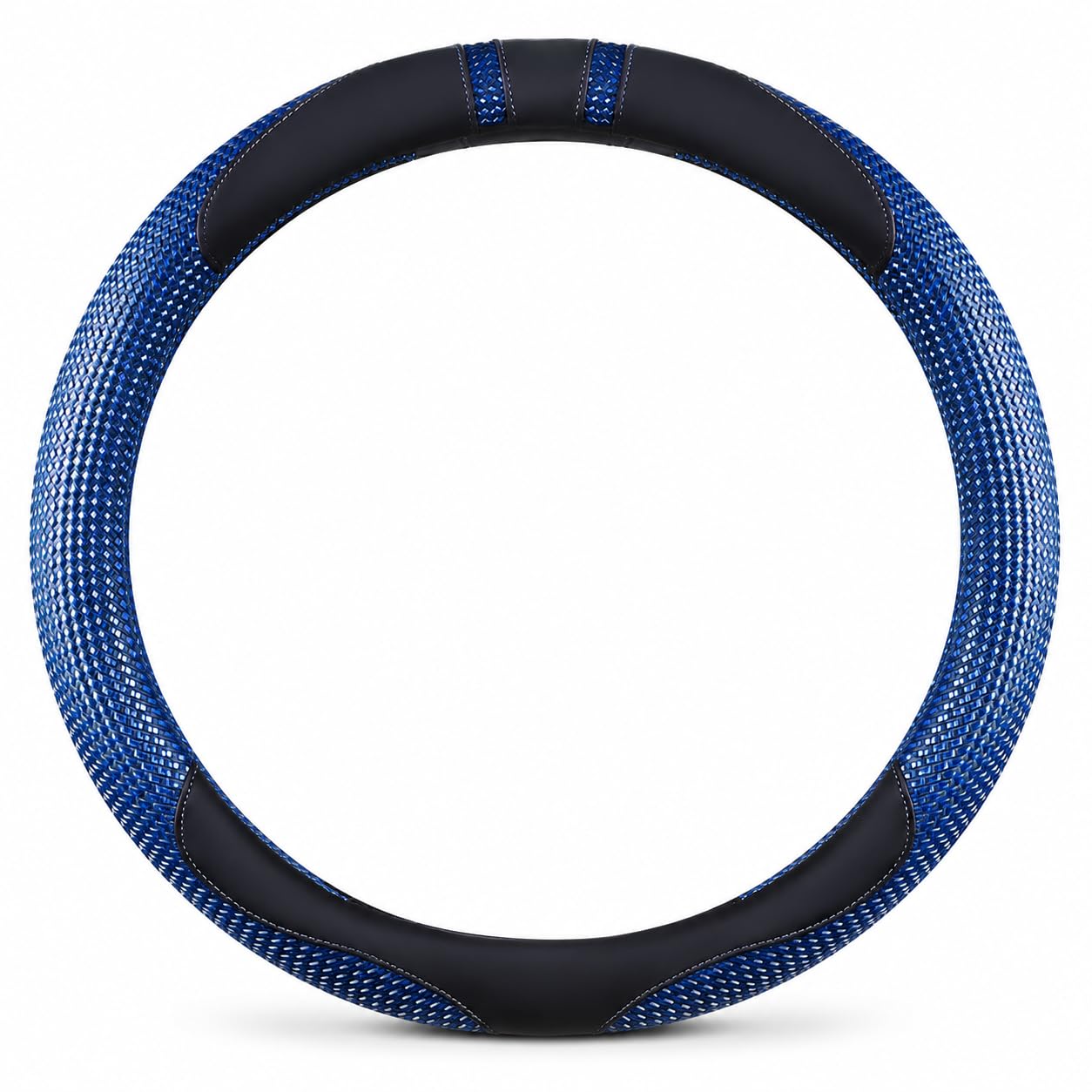 FGCNBHUY Crystal Steering Wheel Cover for BMW Z4 / Z4M G29 E85 E86 E89 Roadster / E86 Coupé / Z8 E52, Anti Slip Sparkly Rhinestone 15 Inch Protector,Blue