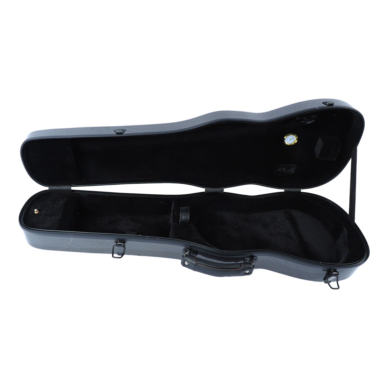 Custodia per Violino, Scatola per Violino Portatile in Fibra di Carbonio Finemente Realizzata di Dimensioni Standard per Prestazioni (Grigio argento)