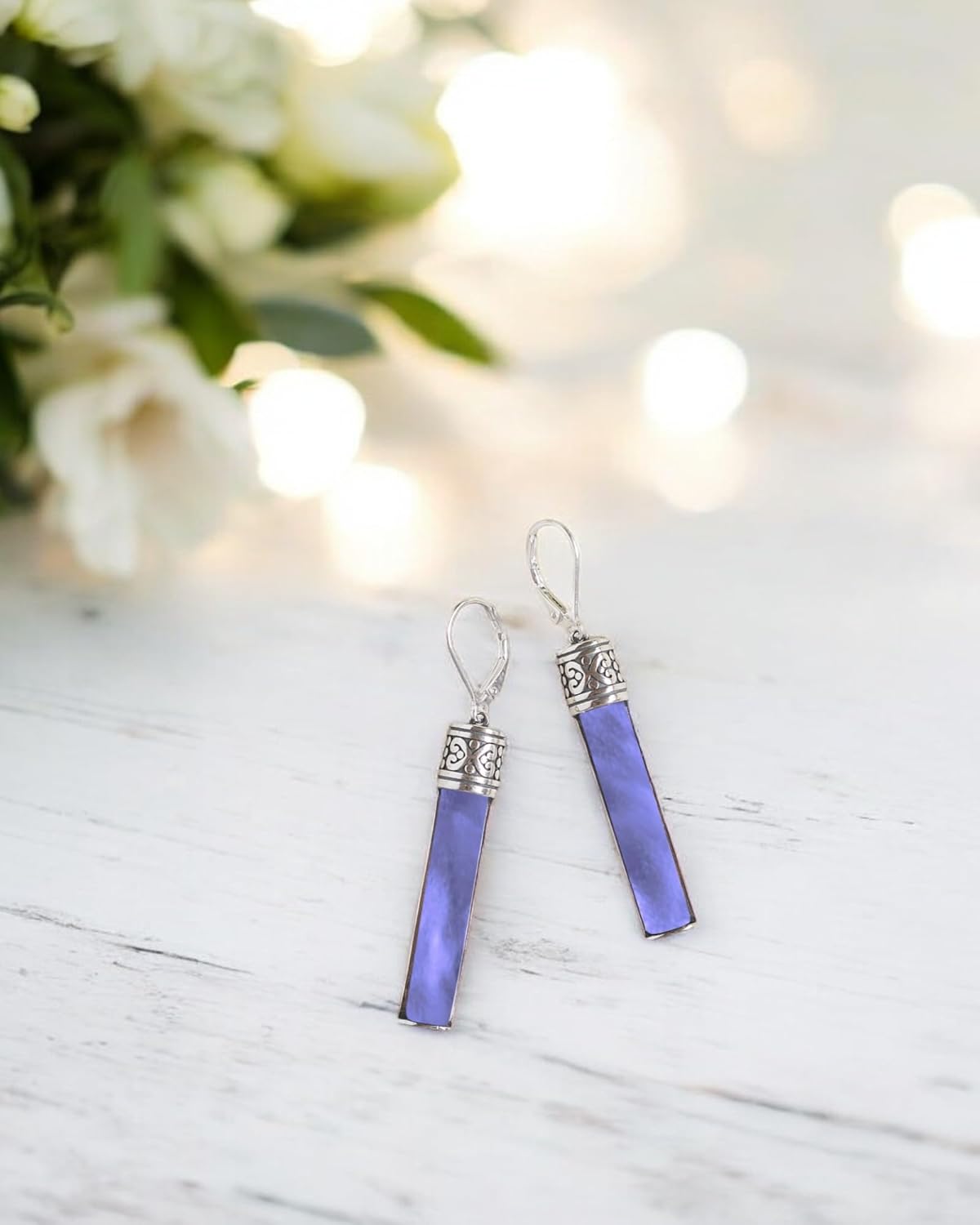 Bottled Up Designs Handmade Bottoms Up Earrings, Recycled Vintage Glass, Sterling Silver, Eco Friendly, Made in USA, Birthday Gifts, Mothers Day, Women, Anniversary