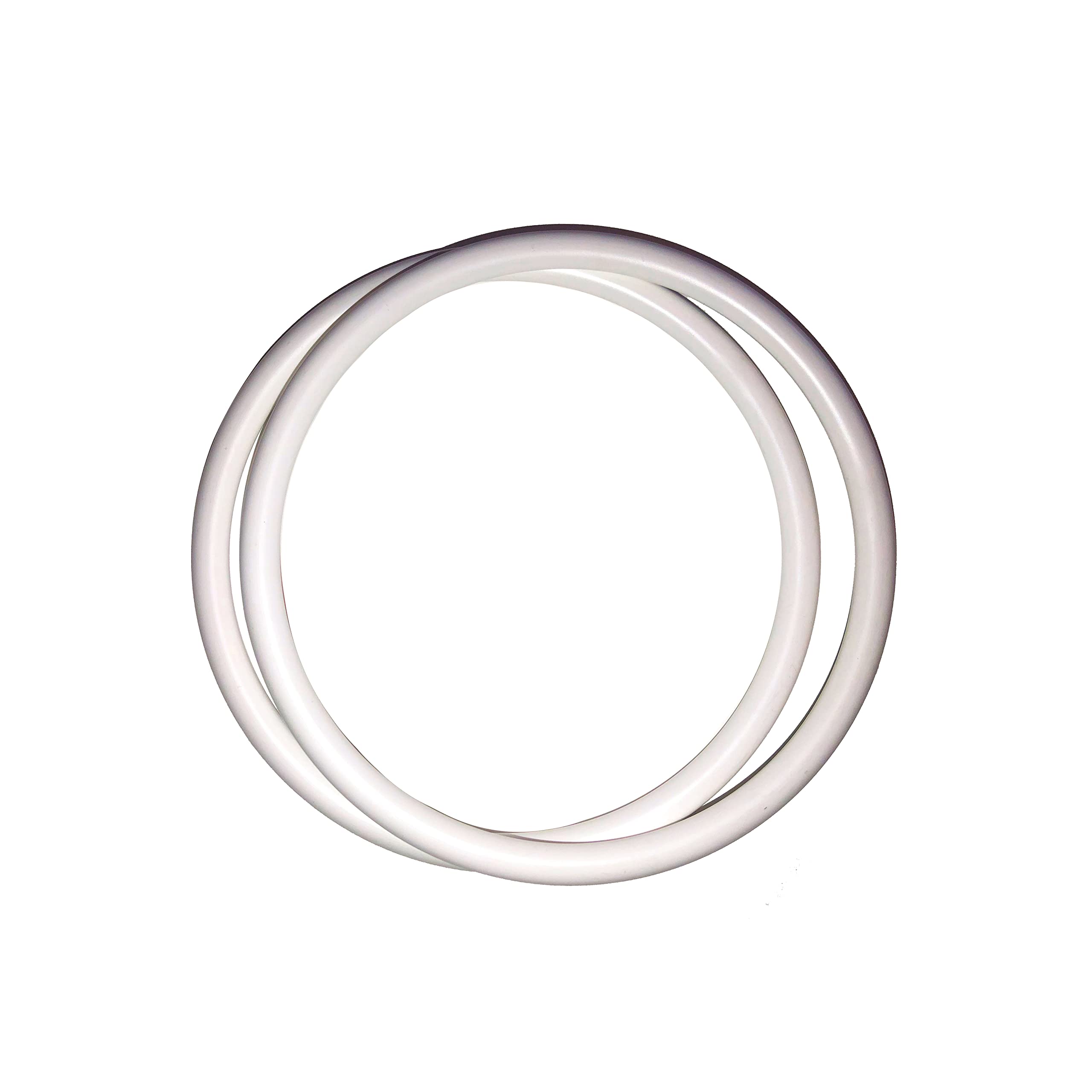 Linic White Products Uk Made Bag/Purse Handles, Plastic, Round, 1 Pair, Small, 15Cm, Macrame, Sewing (S7796). Free Uk Postage.
