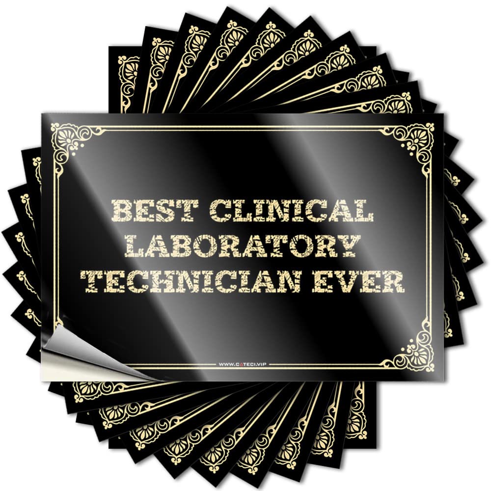 Custom Stickers Laptop | Best Clinical Laboratory Technician Ever Fluffy Fishing Sticker Pack(6X9CM)