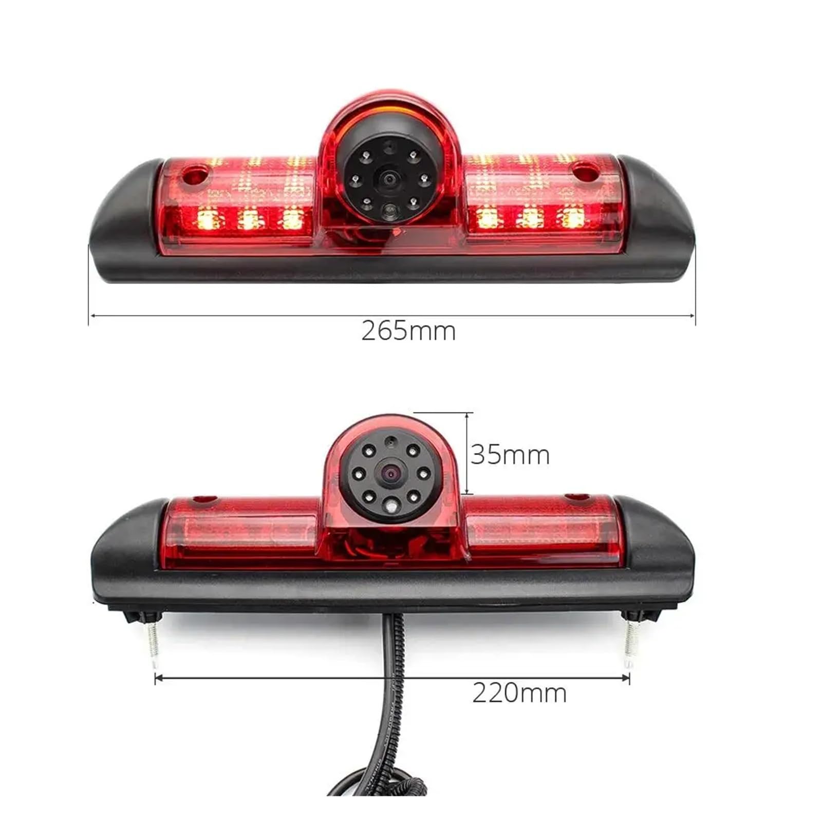 Cámaras Traseras para Peugeot para Boxer 2006-presente AHD 1080P Cámara Marcha Atrás con Luz De Freno con Monitor Espejo Pantalla AHD 7"(CAM-Monitor-Bracket)