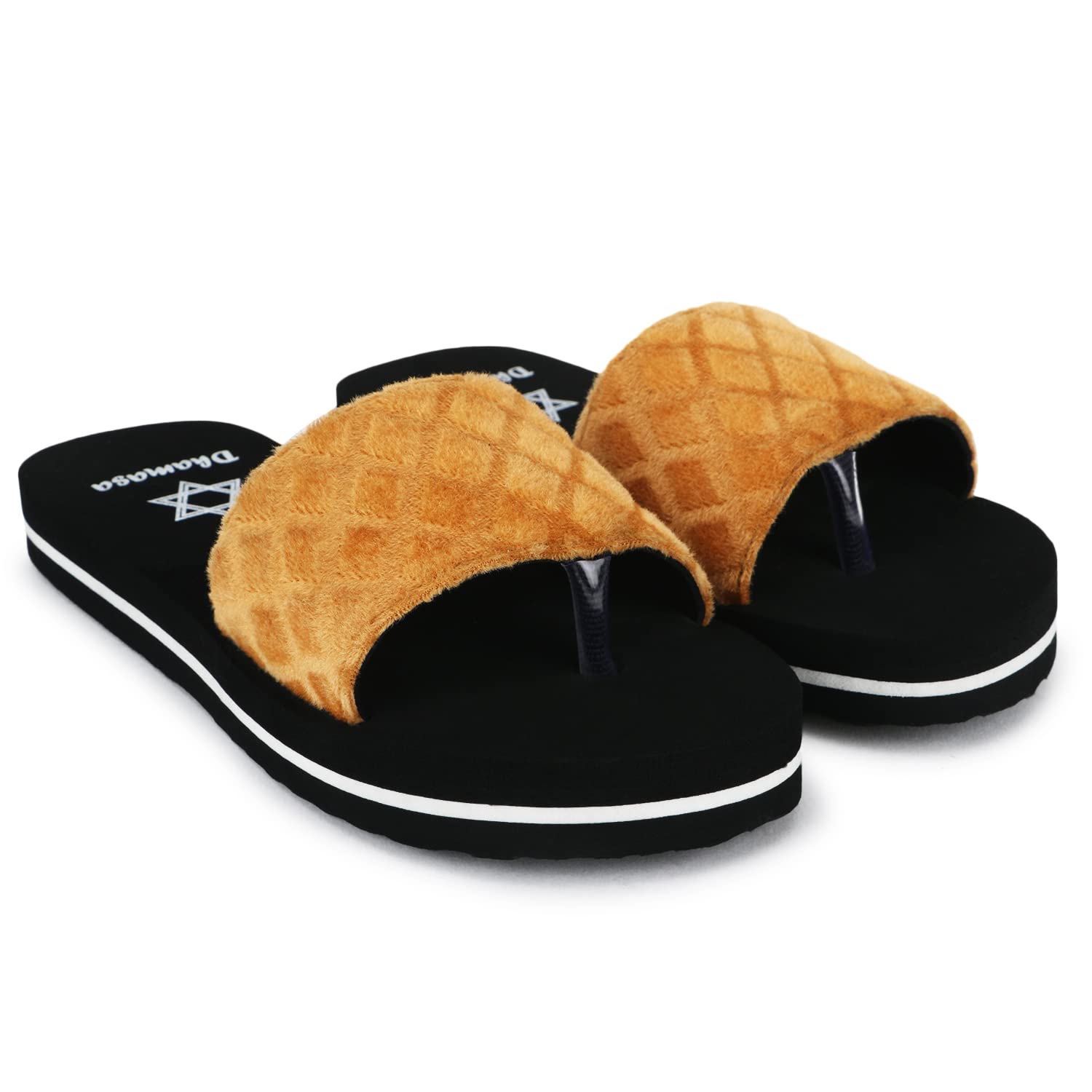 Dhamasa Soft Fur Fashion Slipper For Women and Girl (Tan, UK8) (B0C37L8CT6) Amazon Price History, Amazon Price Tracker