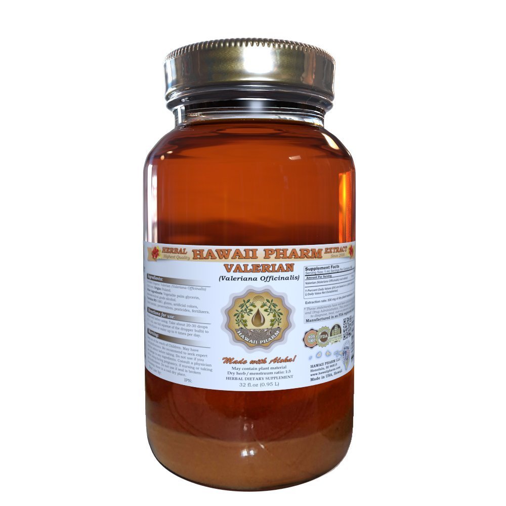 Valerian Liquid Extract, Organic Valerian (Valeriana Officinalis) Dried Root Tincture, Herbal Supple
