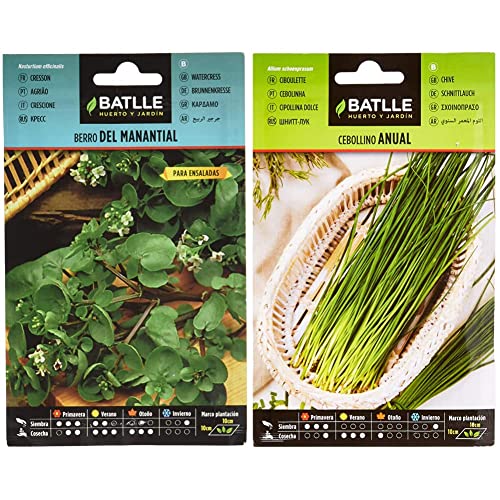 Semillas Batlle Berro MANANTIAL - Nasturtium off. & Cebollino anual