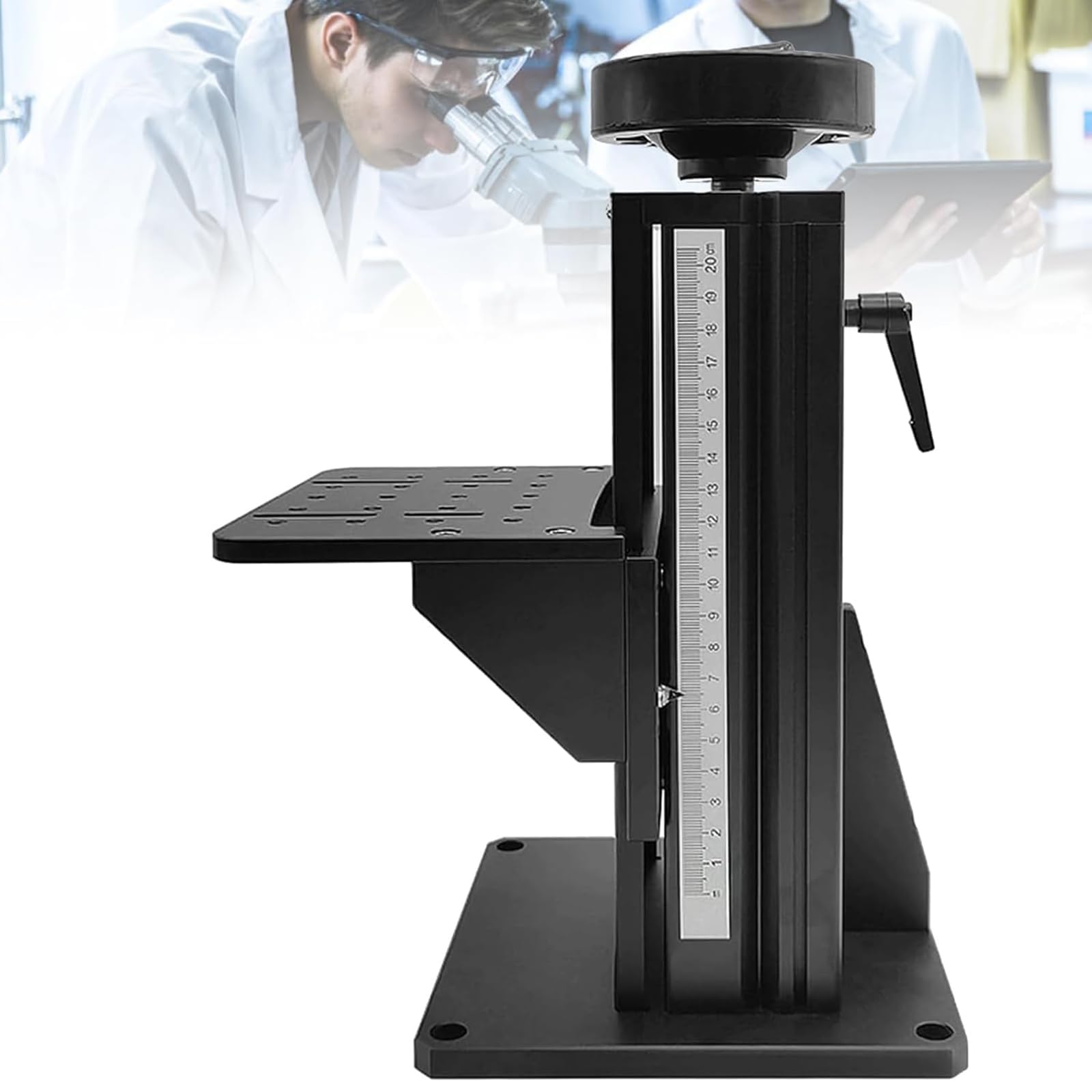 Plateforme de levage optique, table coulissante à déplacement manuel en alliage d'aluminium avec vis en T, course de 160 mm, charge de 50 kg, pour laboratoire