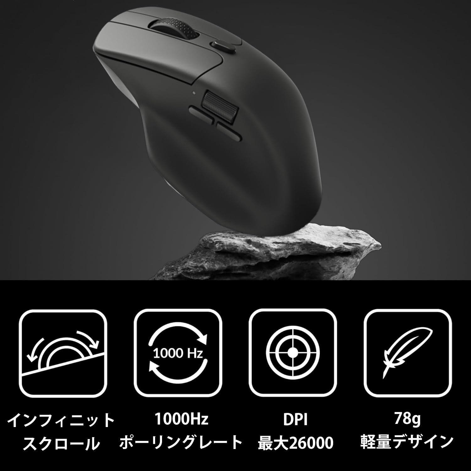 Keychron m6 8k マウス Keychron M6 Wireless Ergonomic Mouse | EZPC