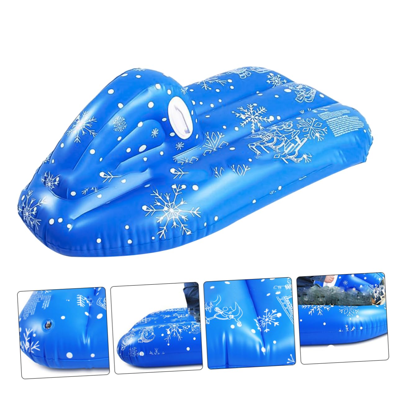 Happyyami Slitta Da Neve Gonfiabile in Pvc Per Ragazzo Ragazza Cerchio Da Neve Resistente Attrezzatura Da Sci Leggera e Portatile Per Giochi Invernali