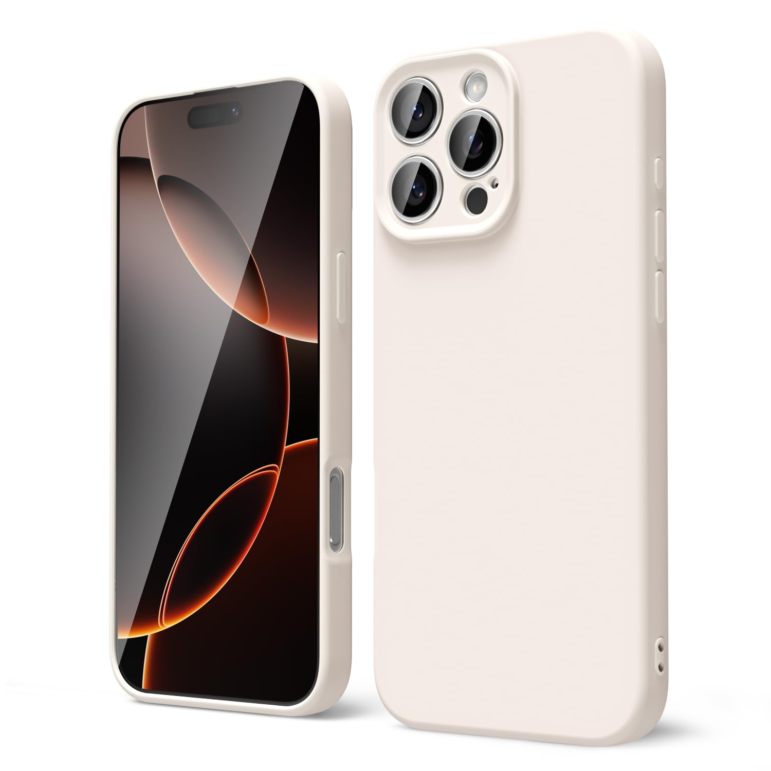 oakxco for iPhone 16 Pro Max Case Liquid Silicone, Soft Rubber Gel Elegant Aesthetic Basic Simple Cover, Cute Thin Slim TPU Matte Solid Color Plain Smooth Case for Women Girl, Light Pink — view 1438