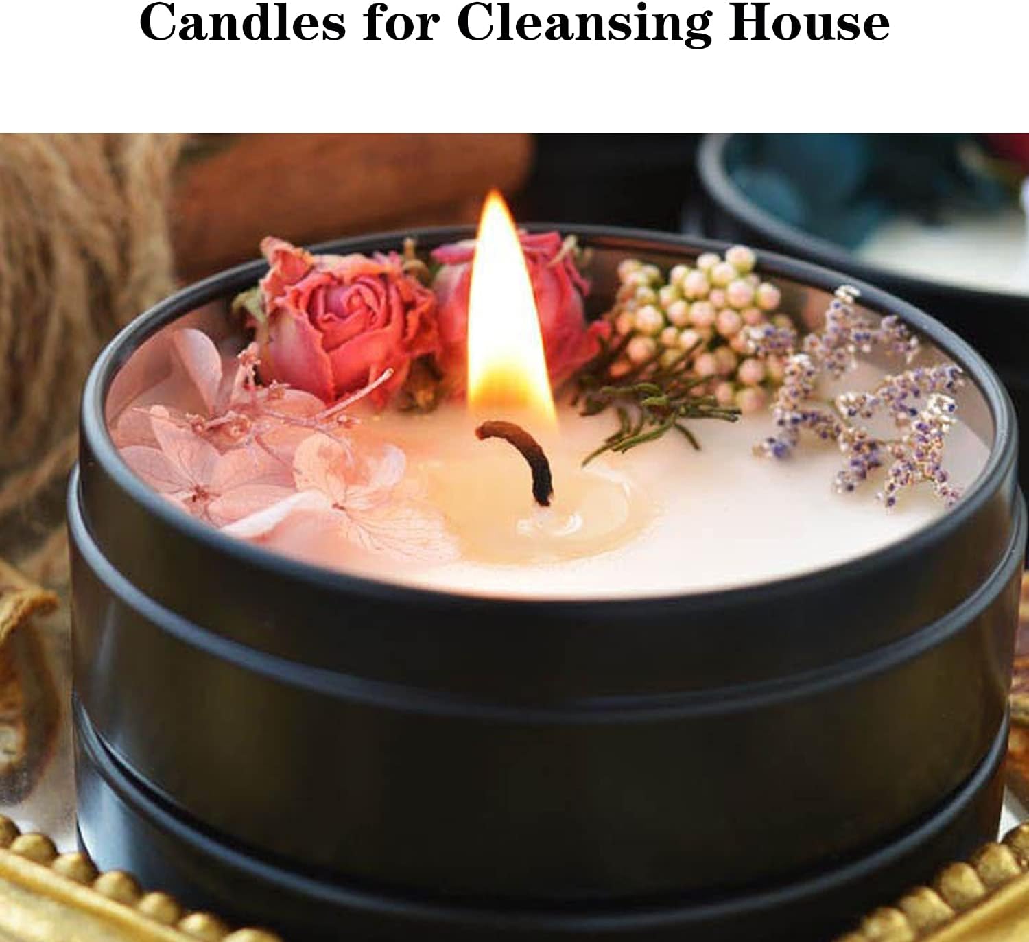 Sale 94 Off Cailaila100 天然大豆ワックス 耐久性 トラベル缶の香り ストレス解消 アロマテラピーキャンドル 女性向けギフト ヨガ 瞑想 祈りのドライフラワー香り付きキャンドル ナイルガーデン Www Rubberdev Gov Lk