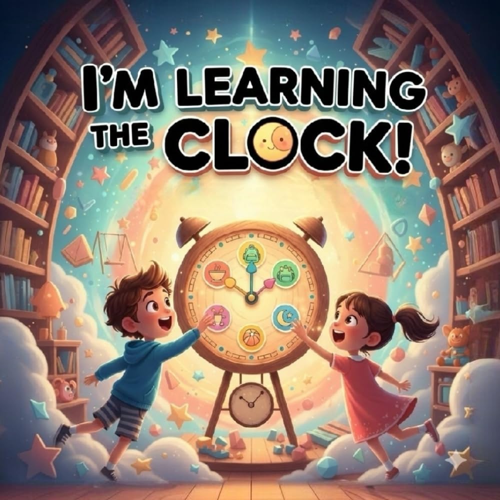 I’m Learning the Clock!: Fun and interactive time-telling workbook for kids ages 4–8. Practice reading the clock and drawing hands with engaging analog clock activities.