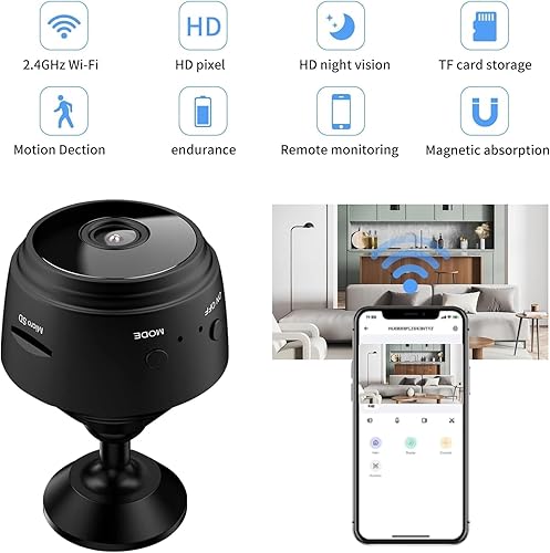 Miniatura 2 de Cámara secreta Cámara espía Cámara de habitación WiFi Cámara de seguridad para el hogar Mini cámara oculta Grabadora de video Visión nocturna