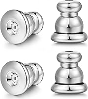 Vista 9 de Respaldos de Aretes para Pendientes, Respaldos de Aretes Tipo Bala de Oro 18K Repuestos para Pendientes/Orejas Caídas, Cierres de Seguridad